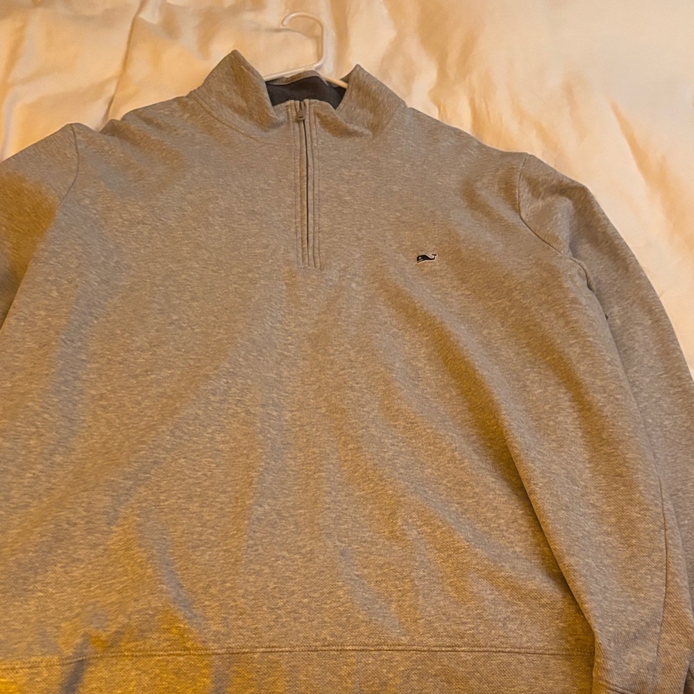 Vineyard Vines Men's Light Gray Zip-Up Sweater - Picture 2 of 4